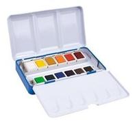 MILAN - Ensemble de peinture - 12 parties - aquarelle - 12 couleurs - opaque - demi-plateau G