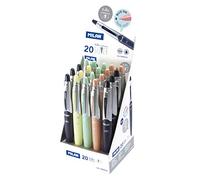 MILAN Expositor 20 bolígrafos Capsule Silver