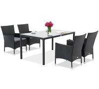 Milan/Grenada 4 Garden Point anthracite meubles de jardin en technorattan