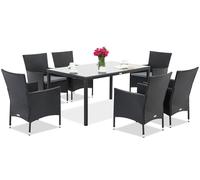 Milan/Grenada 6 Garden Point anthracite meubles de jardin en technorattan