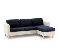 Milan Housse pour coussins séparés pour canapé et fauteuil Multiélastique, adaptabilité maximale et toucher doux, lavable en machine, taille S, coussin 45 à 65 cm, bleu marine C25