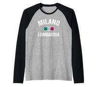 Milan Italie Lombardie Drapeau italien Manche Raglan