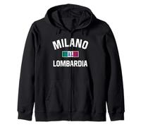 Milan Italie Lombardie Drapeau italien Sweat à Capuche