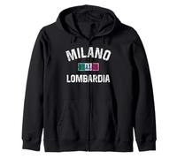 Milan Italie Lombardie Drapeau italien vieilli Sweat à Capuche