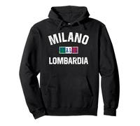 Milan Italie Lombardie Drapeau italien vieilli Sweat à Capuche