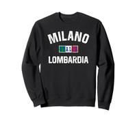Milan Italie Lombardie Drapeau italien vieilli Sweatshirt