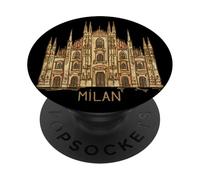 Milan Italie Souvenir de Voyage Monument Historique de la Ville PopSockets PopGrip Adhésif