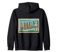 Milan Italy Poster Vintage rétro des années 50 Sweat à Capuche