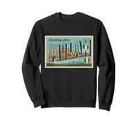 Milan Italy Poster Vintage rétro des années 50 Sweatshirt