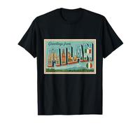 Milan Italy Poster Vintage rétro des années 50 T-Shirt