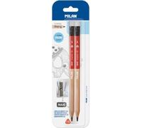 Milan jeu de crayons graphite 3.5 Mm 2 unités Noir Noir One Size
