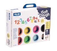 Milan Kit 8 Boîtes Pâte Molle Avec Outils Beaucoup De Chiffres 59g