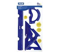MILAN Kit de règles Flex&Resistant Acid incassable et flexible 4 pièces bleu