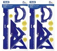 MILAN Kit de règles Flex&Resistant Acid bleu (Lot de 2)