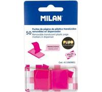 Milan marque-page amovible 50 points 45x25mm translucide rose