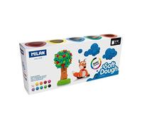 MILAN 913510B Caja frascos 85gr Básico Soft Dough, Couleurs Basiques, 10 botes 85g
