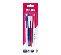 MILAN Blister de 4 stylos P1 encre bleue, MILAN nata 624