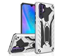 MILAN NICE Coque Huawei P30 Pro en TPU Polyuréthane Antichoc Anti-Rayure avec Pied Support Intégré d’Épaisseur Moyenne (Argent)