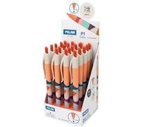 Milan P1 The Fun Display de 20 stylos à bille rétractables - Pointe ronde 1 mm - Encre bleue