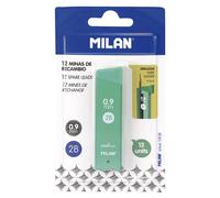 Milan Plaquette Blister 1 Crayon 12 Mines De Rechange Hb 0.9 Mm