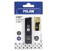 Milan Plaquette Blister 1 Porte-mine 12 Mines De Rechange Hb 1.3 Mm