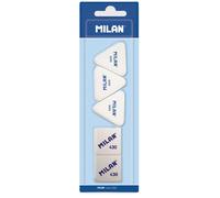 Milan Plaquette Blister 3 Gommes à Effacer En Caoutchouc Synthétique Flexible 4045 + 2 Gommes à Effacer En Caoutchouc Synthétique