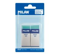 Milan Plaquette Blister De 2 Gommes Nata® Artist Couleur Avec étui En Carton