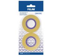 Milan Plaquette De 2 Rubans Adhésifs Transparents Jaune Clair 19x33 M
