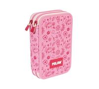 MILAN Plumier 2 étages avec contenu série spéciale Flowicorn, rose