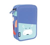 MILAN Trousse double étage Fun Animals Special Series – Garnie – Bleu Homme