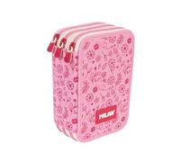 MILAN Plumier 3 étages avec contenu série spéciale Flowicorn, rose