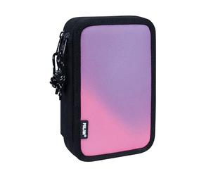 MILAN Plumier Double Sunset Noir Rose 34 Pièces 19,5 x 13 x 5 cm