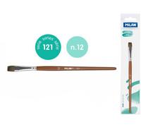 Milan Polybagr Pinceau plat pour peinture scolaire série 121 n° 12 brun brun One Size