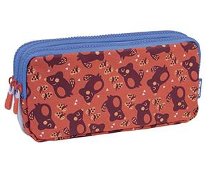 MILAN Portatodo 3 Cremalleras Net&lit Rosa Trousses, 22 cm, Rose (Rosa)