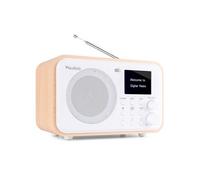 Radio DAB+ Audizio Milan avec batterie et Bluetooth - Blanc/bois écran couleur 2.4”