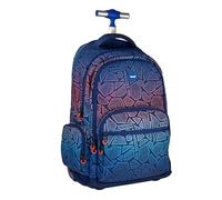 MILAN Sac à Dos à roulettes 6 Fermetures éclair (25L) Fit, Bleu