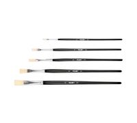 MILAN® Lot de 5 pinceaux Plats série 501 n° 0, 4, 6, 8 et 12