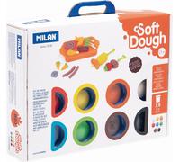 Milan Set de 8 boîtes de pâte molle avec accessoires pour barbecue 59g Multicolore Multicolore One Size