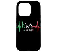 Milan Skyline Italie Battement de Cœur Fan J'aime Milano Coque pour iPhone 15 Pro