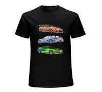 MILAN SPRING Men's Aija Paul Walker Fast and Furious T Shirt Black M