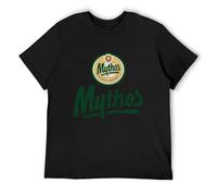 MILAN SPRING Mythos Greek Beer Logo Black White T-Shirt Black S