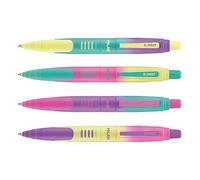 MILAN Stylo bille compact Sunset teinte bleue pointe 1 mm couleurs assorties 14,1 x 1,7 cm