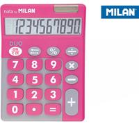 Milan touch duo calculatrice de poche 10 chiffres dual blister rose