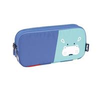 Trousse Milan® 3 Fermetures Éclair Série Spéciale Fun Animals Bleu - Enfant - Synthétique