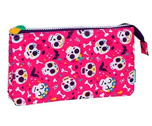 MILAN Trousse 5 compartiments Bats & Bites, rose