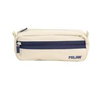 MILAN® Trousse rectangulaire 2 Fermetures éclair série 1918, Beige