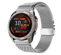 Milanais Bracelet en Titane pour Garmin Feinx 8 51mm, Boucle de Type Parachute, Bracelets en Titane pour Garmin Fenix 6X Pro/6X/7X Pro/7X/5X/5X Plus/8 Pro 51mm, Tactix 8 51mm, Enduro 2/3, Quatix 3/7x