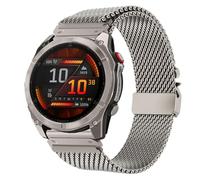 Milanais Bracelet en Titane pour Garmin Feinx 8 51mm, Boucle de Type Parachute, Bracelets en Titane pour Garmin Fenix 6X Pro/6X/7X Pro/7X/5X/5X Plus/8 Pro 51mm, Tactix 8 51mm, Enduro 2/3, Quatix 3/7x
