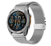 Milanais Bracelet en Titane pour Garmin Fenix 7, Boucle de Type Parachute, Bracelets en Titane pour Fenix 7 Pro/Fenix 8 47mm/6/6 Pro/5/5 Plus/Forerunner 935/945/955/965/Epix Gen 2/Epix Pro Gen 2 47mm