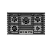 Milanello Gun Metal 5F Métallique Encastrable 80 cm Gaz 5 Brûleurs
